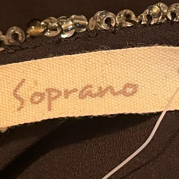 Soprano jeweled beaded collar sleeveless top M Women - Picture 5 of 9